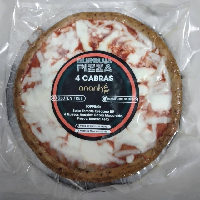 Pizza 4 Quesos Garbanzo-Yuca